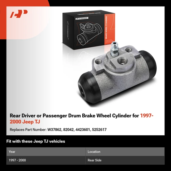 Rear Driver or Passenger Drum Brake Wheel Cylinder for 1997-2000 Jeep TJ
