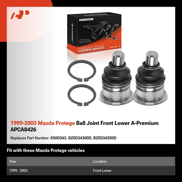 1999-2003 Mazda Protege Ball Joint Front Lower A-Premium APCA8426