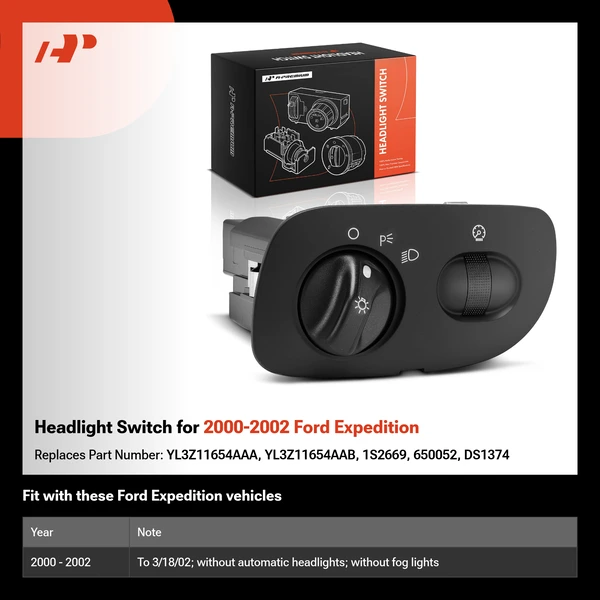 Headlight Switch for 2000-2002 Ford Expedition