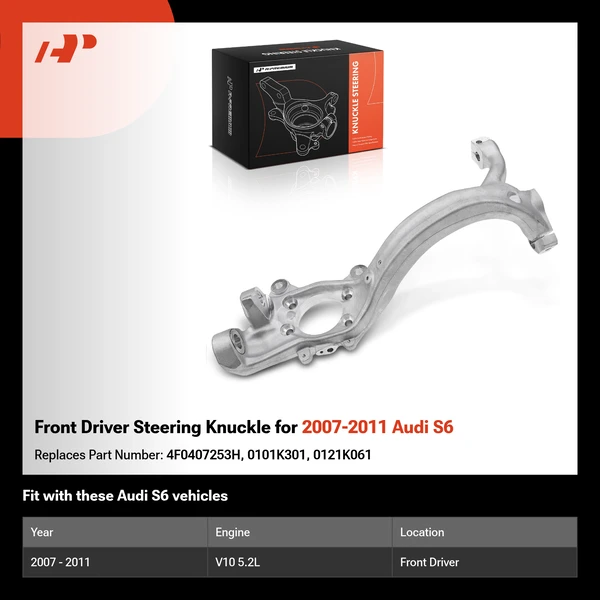 Front Driver Steering Knuckle for 2007-2011 Audi S6