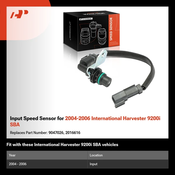 Input Speed Sensor for 2004-2006 International Harvester 9200i SBA