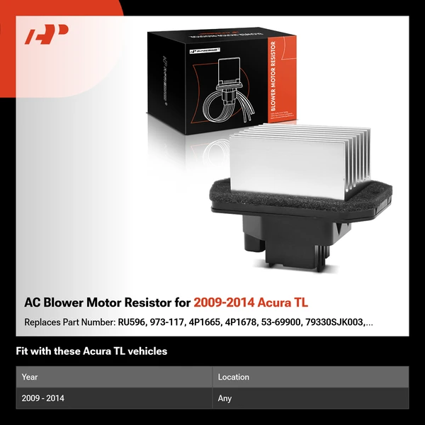 AC Blower Motor Resistor for 2009-2014 Acura TL