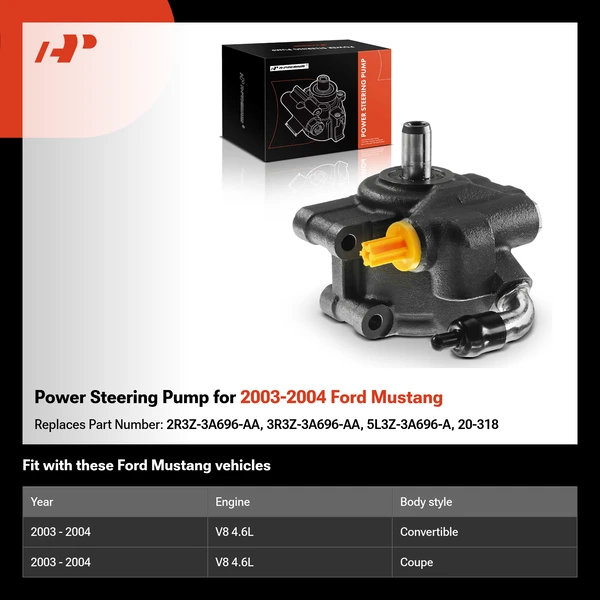 Power Steering Pump for 2003-2004 Ford Mustang