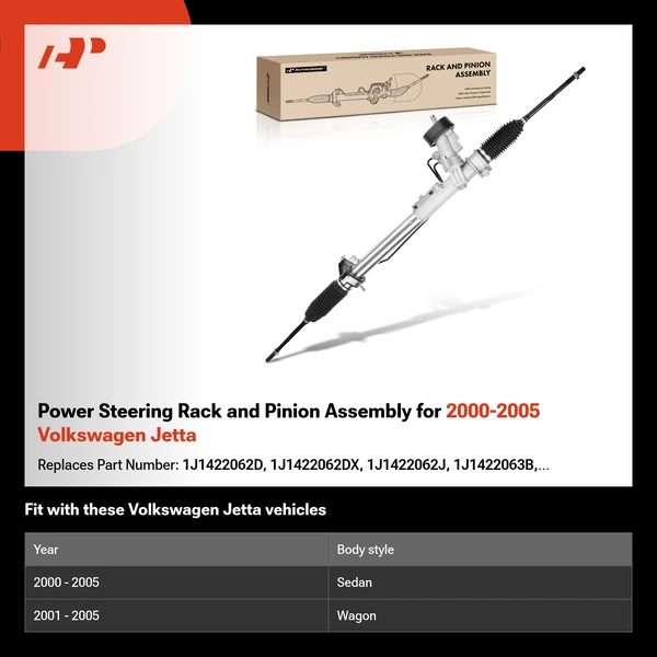 Power Steering Rack and Pinion Assembly for 2000-2005 Volkswagen Jetta