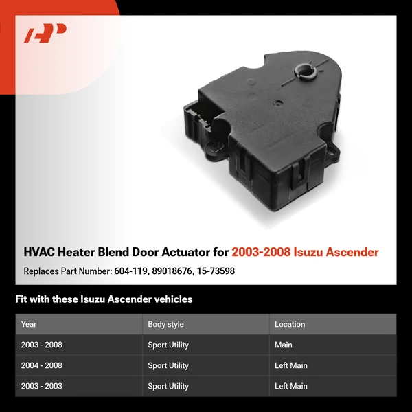 HVAC Heater Blend Door Actuator for 2003-2008 Isuzu Ascender