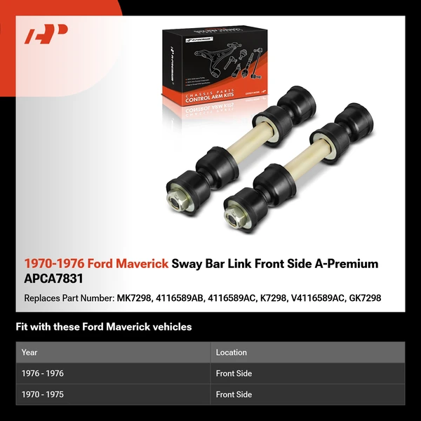 1970-1976 Ford Maverick Sway Bar Link Front Side A-Premium APCA7831