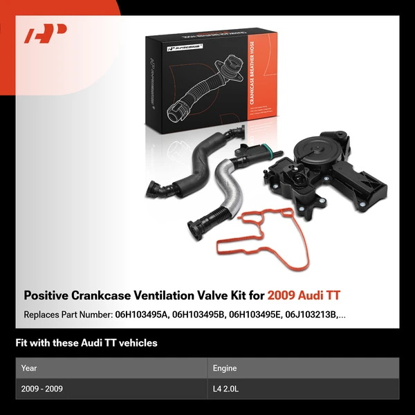 Positive Crankcase Ventilation Valve Kit for 2009 Audi TT