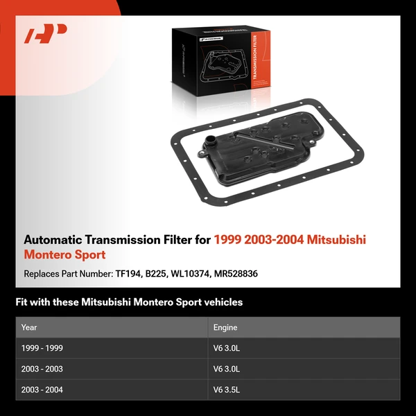 Automatic Transmission Filter for 1999 2003-2004 Mitsubishi Montero Sport