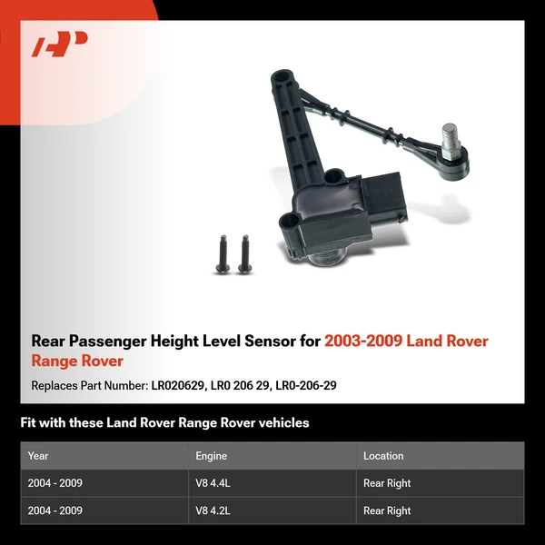 Rear Passenger Height Level Sensor for 2003-2009 Land Rover Range Rover