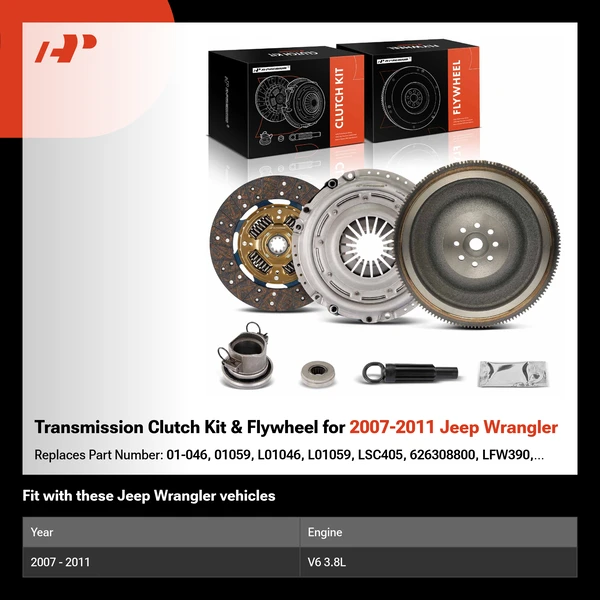 Transmission Clutch Kit & Flywheel for 2007-2011 Jeep Wrangler