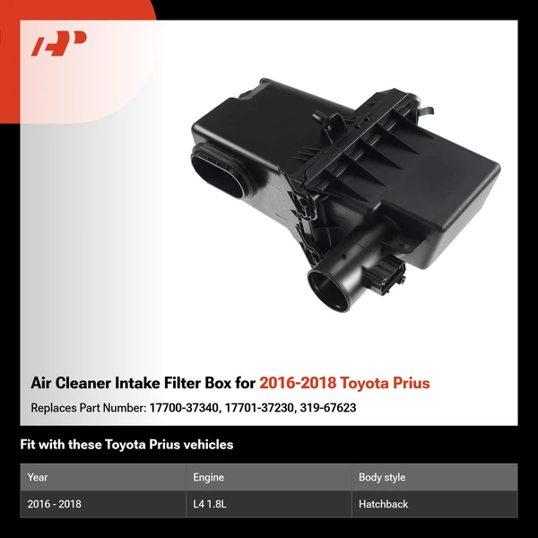 Air Cleaner Intake Filter Box for 2016-2018 Toyota Prius