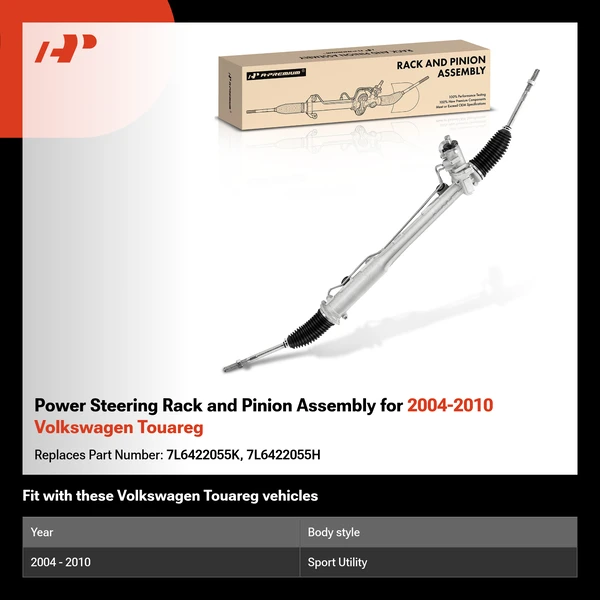 Power Steering Rack and Pinion Assembly for 2004-2010 Volkswagen Touareg