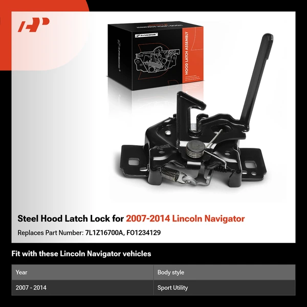 Steel Hood Latch Lock for 2007-2014 Lincoln Navigator