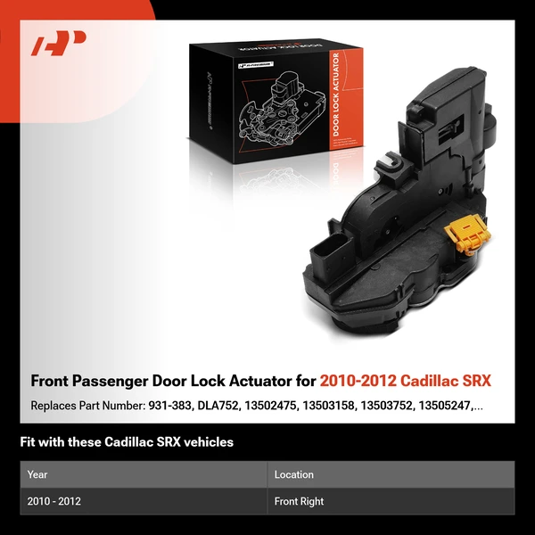 Front Passenger Door Lock Actuator for 2010-2012 Cadillac SRX