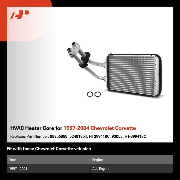 HVAC Heater Core for 1997-2004 Chevrolet Corvette