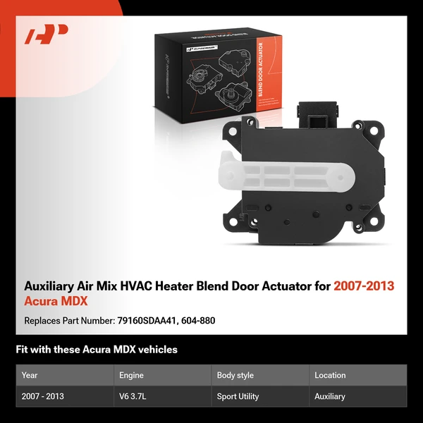Auxiliary Air Mix HVAC Heater Blend Door Actuator for 2007-2013 Acura MDX