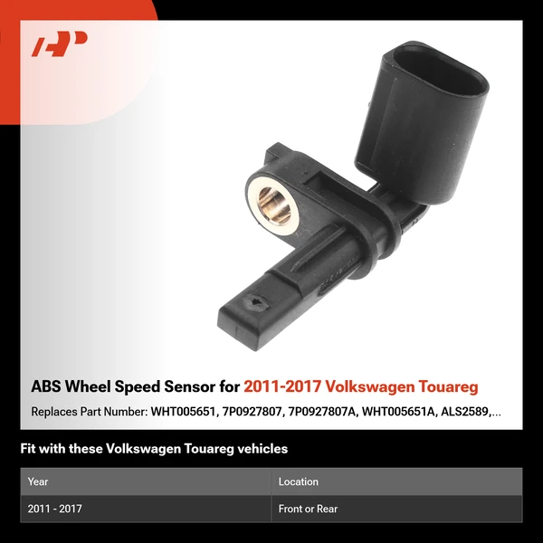 ABS Wheel Speed Sensor for 2011-2017 Volkswagen Touareg
