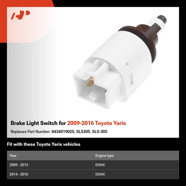 Brake Light Switch for 2009-2016 Toyota Yaris