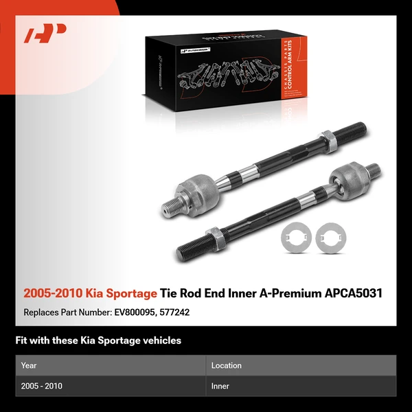 2005-2010 Kia Sportage Tie Rod End Inner A-Premium APCA5031