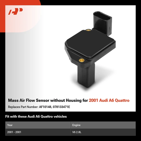 Mass Air Flow Sensor without Housing for 2001 Audi A6 Quattro