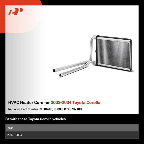 HVAC Heater Core for 2003-2004 Toyota Corolla