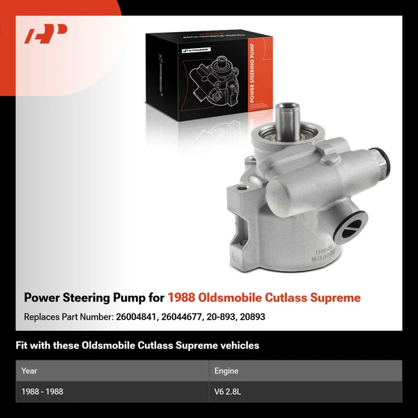 Power Steering Pump for 1988 Oldsmobile Cutlass Supreme