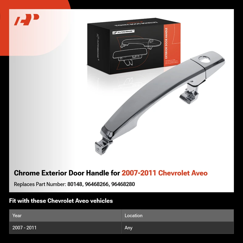 Chrome Exterior Door Handle for 2007-2011 Chevrolet Aveo