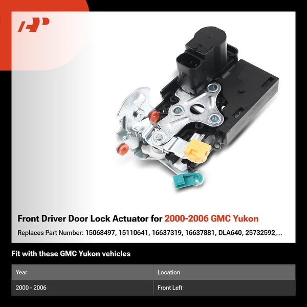 Front Driver Door Lock Actuator for 2000-2006 GMC Yukon
