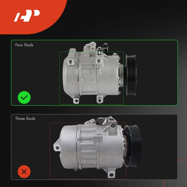 AC Compressor with Clutch with 6-Groove Pulley A-Premium APACC489