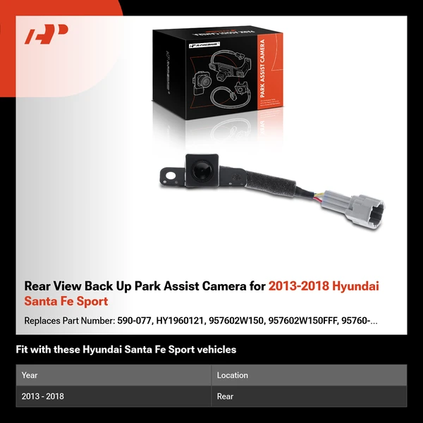 Rear View Back Up Park Assist Camera for 2013-2018 Hyundai Santa Fe Sport