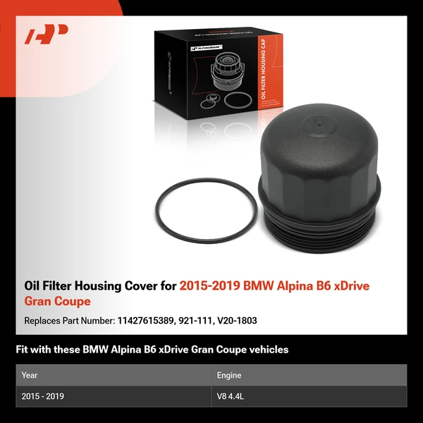 Oil Filter Housing Cover for 2015-2019 BMW Alpina B6 xDrive Gran Coupe