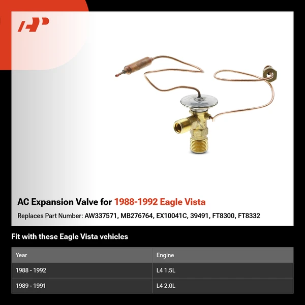 AC Expansion Valve for 1988-1992 Eagle Vista