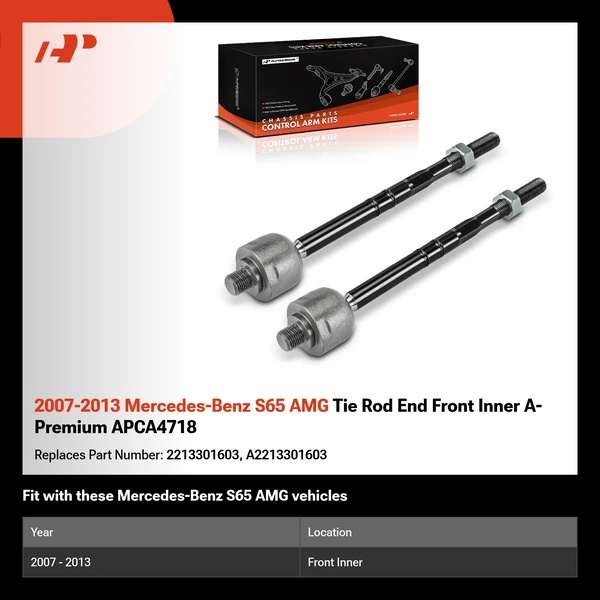 2007-2013 Mercedes-Benz S65 AMG Tie Rod End Front Inner A-Premium APCA4718