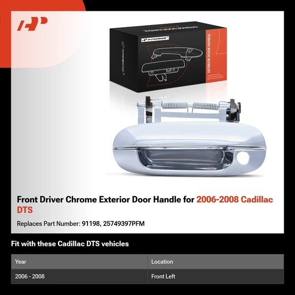 Front Driver Chrome Exterior Door Handle for 2006-2008 Cadillac DTS