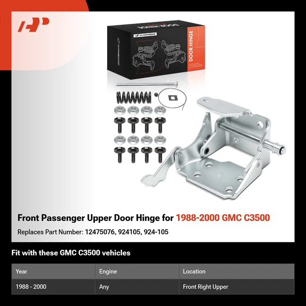 Front Passenger Upper Door Hinge for 1988-2000 GMC C3500