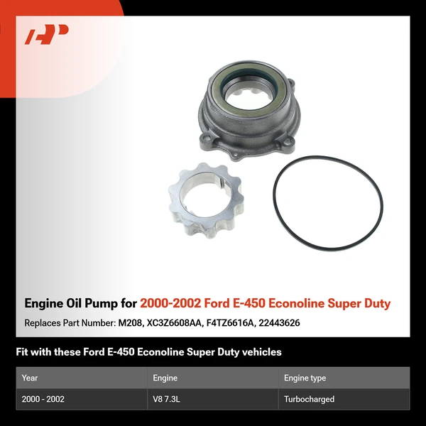 Engine Oil Pump for 2000-2002 Ford E-450 Econoline Super Duty