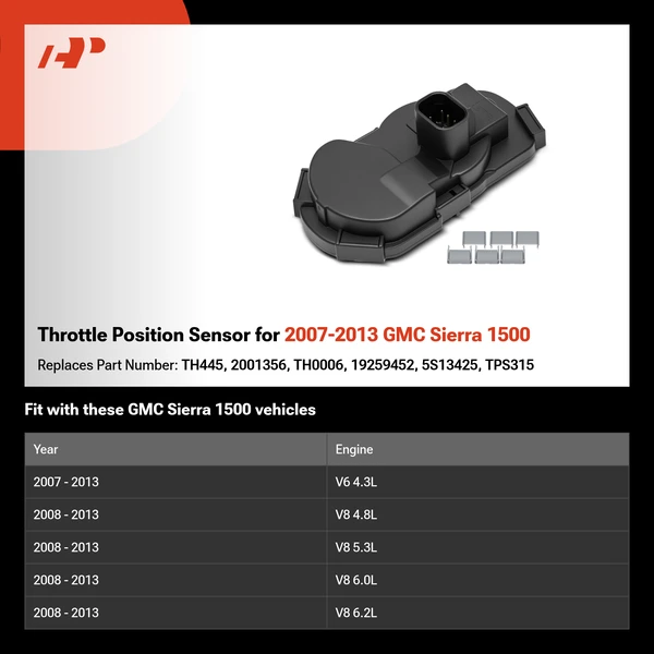 Throttle Position Sensor for 2007-2013 GMC Sierra 1500