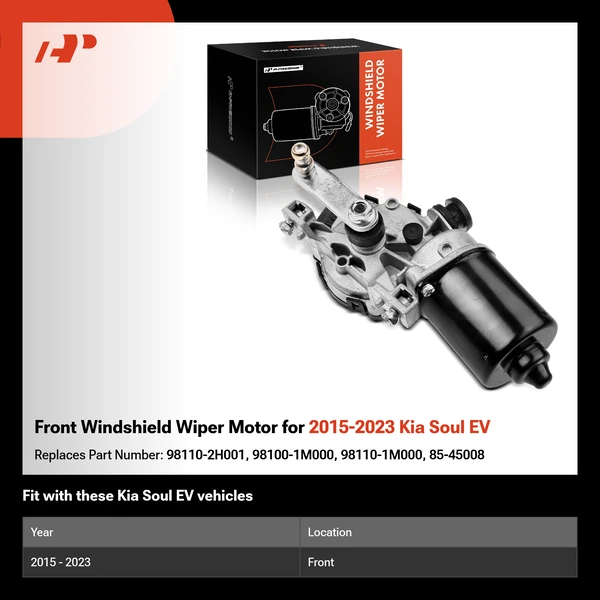 Front Windshield Wiper Motor for 2015-2023 Kia Soul EV