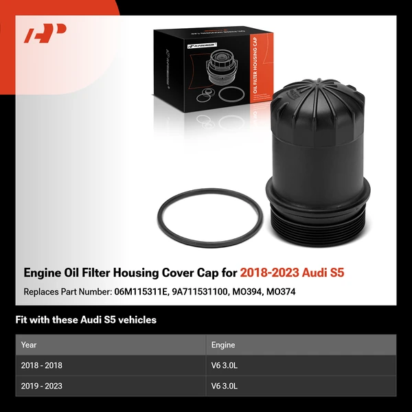 Engine Oil Filter Housing Cover Cap for 2018-2023 Audi S5
