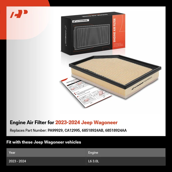 Engine Air Filter for 2023-2024 Jeep Wagoneer
