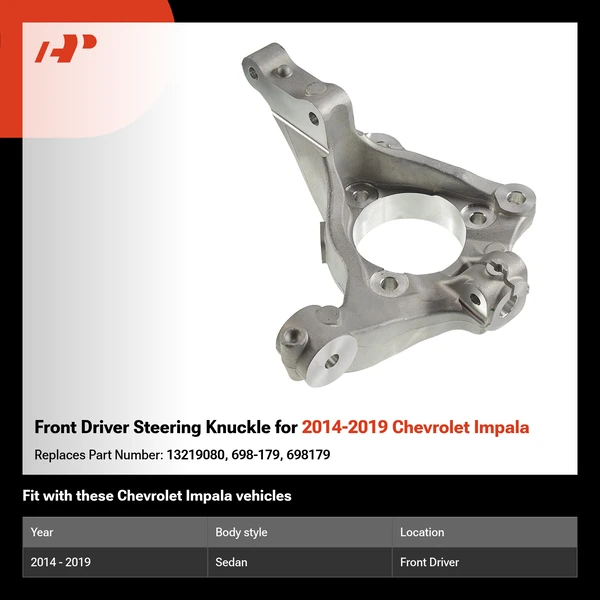 Front Driver Steering Knuckle for 2014-2019 Chevrolet Impala