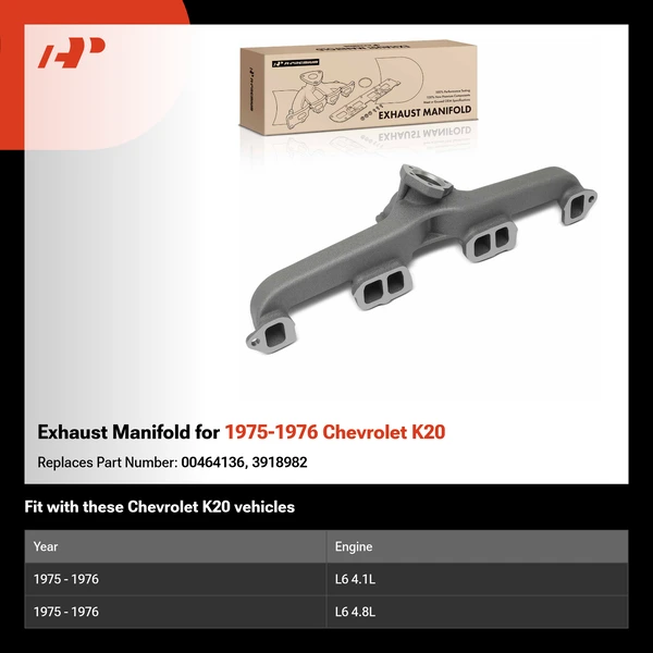 Exhaust Manifold for 1975-1976 Chevrolet K20