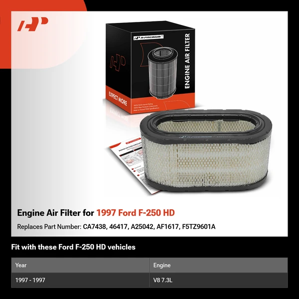 Engine Air Filter for 1997 Ford F-250 HD