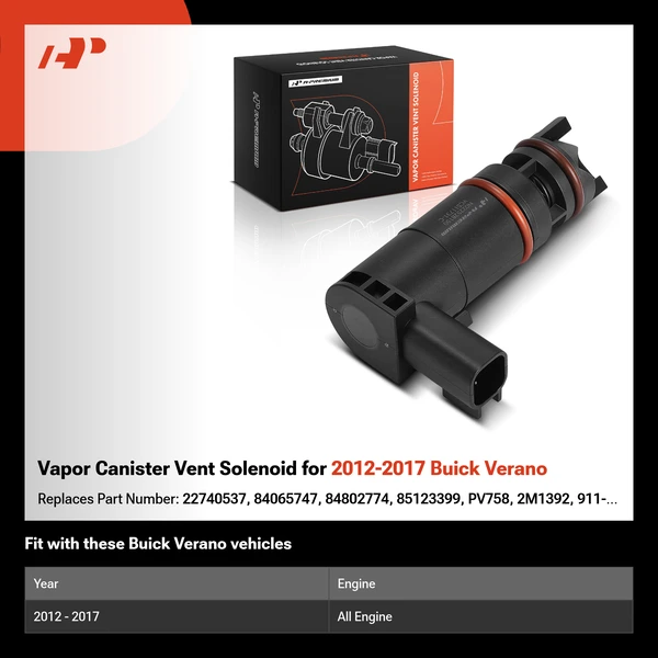Vapor Canister Vent Solenoid for 2012-2017 Buick Verano