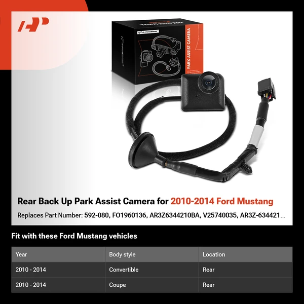 Rear Back Up Park Assist Camera for 2010-2014 Ford Mustang