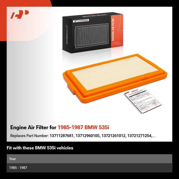 Engine Air Filter for 1985-1987 BMW 535i