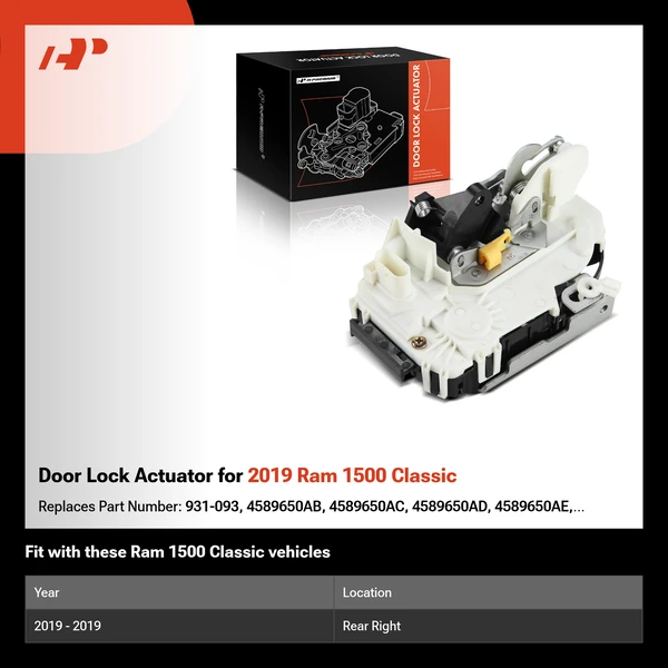 Door Lock Actuator for 2019 Ram 1500 Classic