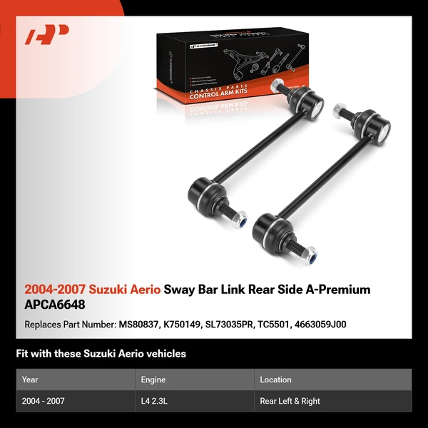 2004-2007 Suzuki Aerio Sway Bar Link Rear Side A-Premium APCA6648