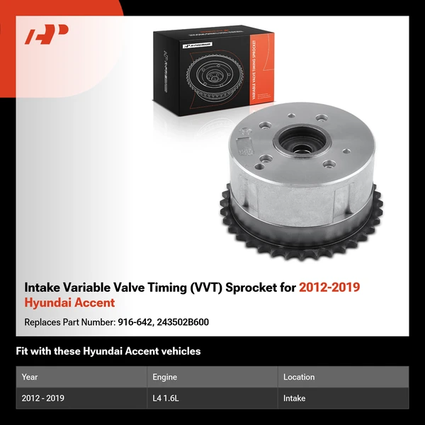 Intake Variable Valve Timing (VVT) Sprocket for 2012-2019 Hyundai Accent