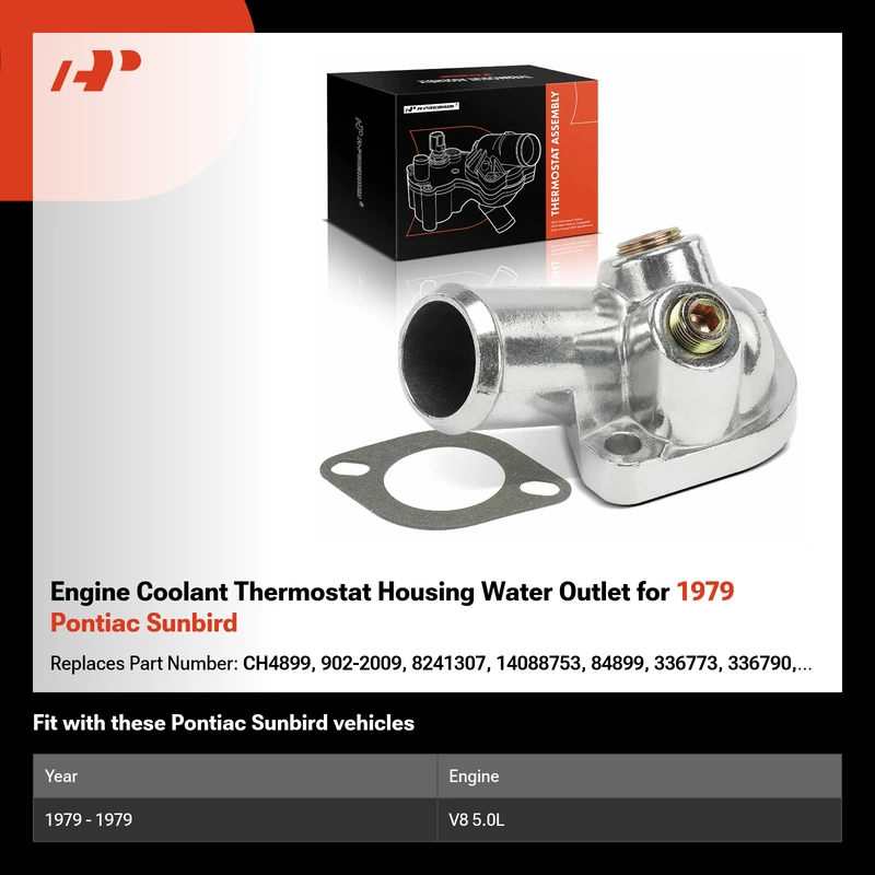 Engine Coolant Thermostat Housing Water Outlet for 1979 Pontiac Sunbird
